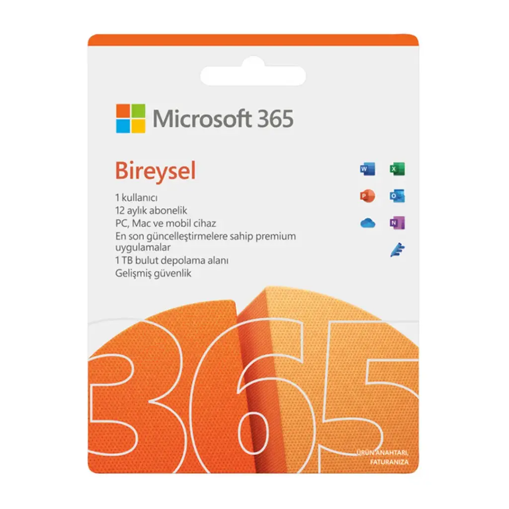 QQ2-01770 Microsoft 365 Bireysel Türkçe (1 Yıllık Lisans)