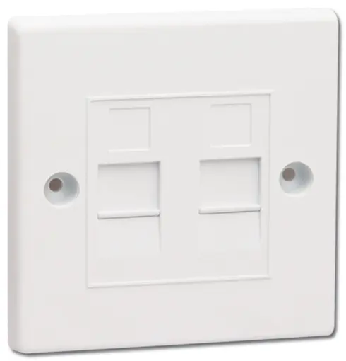 84x84mm. Çerçeve, 2 Port, Toz Koruma Kapaklı